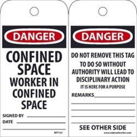 NMC TAGS, CONFINED SPACE WORKER IN RPT127G